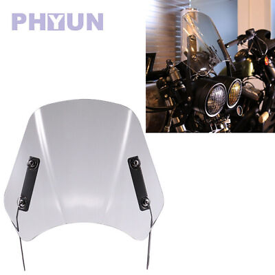 #ad 5quot; 7quot; Motorcycle Universal Windshield Wind Deflector Windscreen For Honda Yamaha $38.60