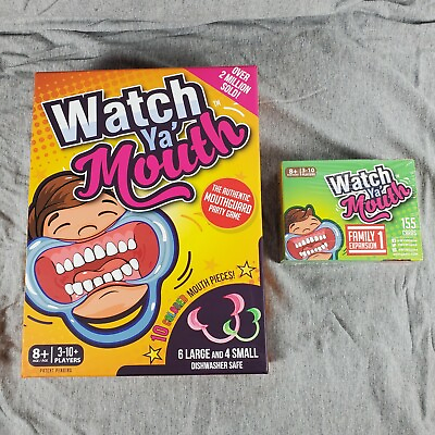 Family Watch Ya Mouth Game and 155 Pack Expansion Games. OPEN BOX $10.00