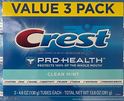 #ad BEST OFFER **Crest PRO HEALTH PROTECTS 100% OF THE WHOLE MOUNTH 3 4.6 OZ** $9.69