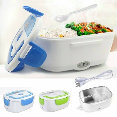 Electric Heating Lunch Box Bento Heater Stainless Steel Food Portable Container $36.99