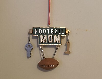 #ad Football Mom Ornament Number 1 Keys And Hanging Football Unique $4.97