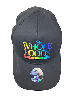 Three In Whole Foods Market Colorful Adjustable Baseball Cap Hat Rare Cotton $49.99