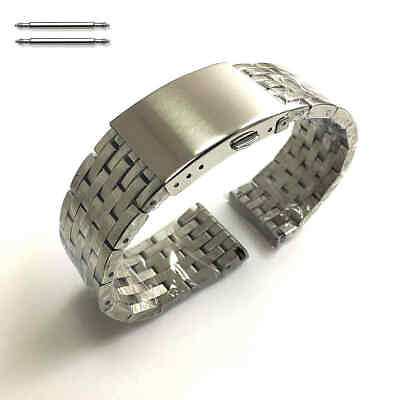 Polished High Quality Solid Steel Silver Metal Replacement Watch Band #5125 $24.95