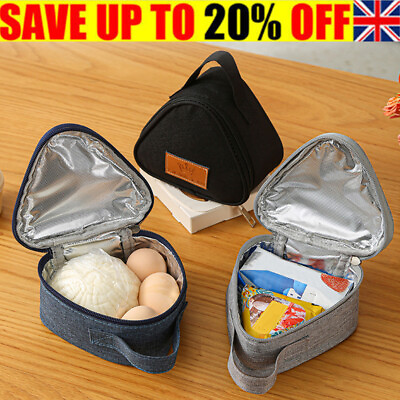 Mini Triangle Lunch Box Ice Pack Bento Bag Breakfast Food Insulated ThermLK $7.39