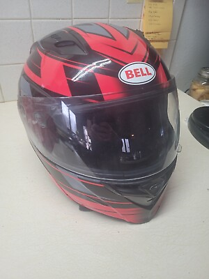 #ad #ad Bell Revolver Evo Style Motorcycle Helmet Large 58 59cm Red amp; Black $94.99