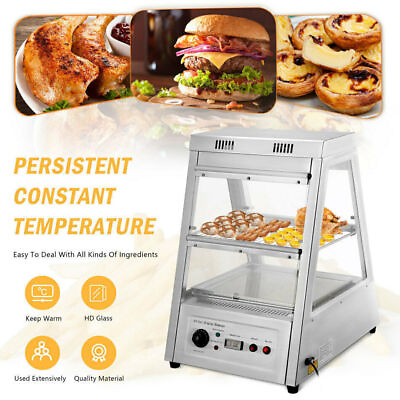 25“ Commercial Food Pizza Warmer Display 580W Countertop Pastry Display Case USA $299.99
