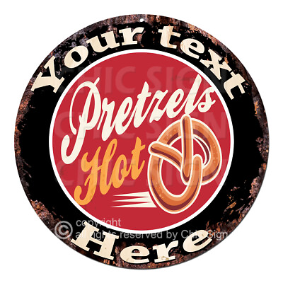 #ad #ad CP 0182 ANY NAME#x27;S Custom Personalized Pretzel Food Metal Sign Decor Gift idea $27.99