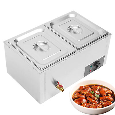 #ad Electric Food Warmer Commercial Buffet Kitchen Restaurant Steam Table Countertop $121.99