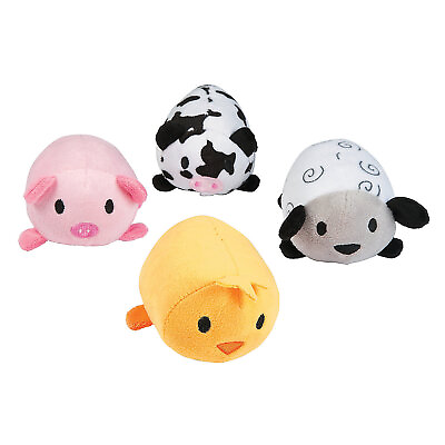 Roly Poly Farm Stuffed Animals Toys 12 Pieces $32.32