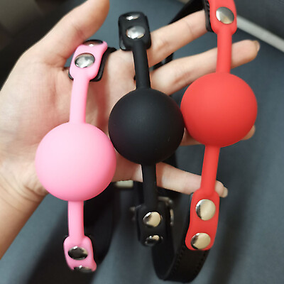 #ad #ad Ball Gag Open Mouth Silicone Oral Restraint Bondage Harness Belt Black Pink Red $10.69