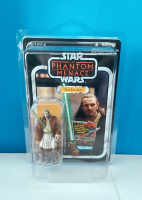 #ad Star Wars 2012 Vintage Collection VC75 Qui Gon Jinn MOC Unpunched W Star Case $64.99