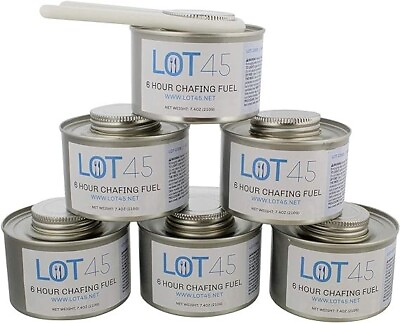 #ad Lot45 Buffet Food Warmers for Parties 6 Pack 6 Hour Chafing Dish Fuel Cans $27.95