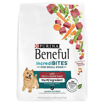 #ad Beneful Incredibites Dry Dog Food for Small Dogs Farm Raised Beef 14 lb Bag $16.22