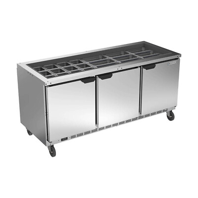 #ad Beverage Air SPE72HC 30 S 72quot; 3 Door Refrigerated Salad Bar Cold Food Table $5441.33