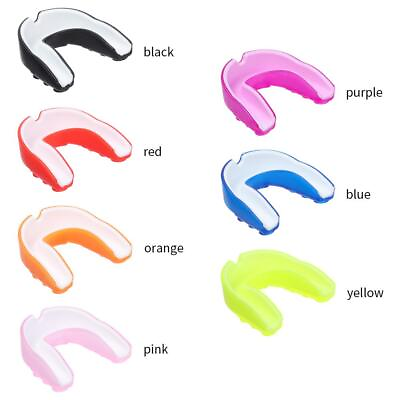 #ad Adult Kids Sport Silicone Rugby Mouth Guard Boxing Gum Shield Teeth Protection $7.27