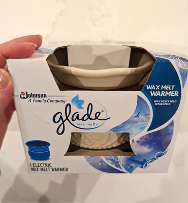 #ad Glade Wax Melts Electric Warmer Cream Color With Design New in Box $21.00