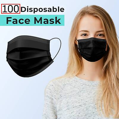 100 PCS Face Mask 3 Ply Earloop Disposable Non Medical Surgical Mouth Cover Mask $8.00