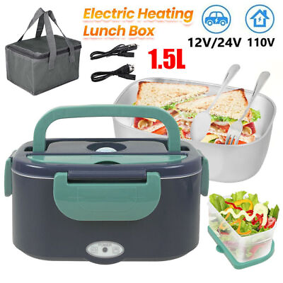 #ad 12V 24V 110V Electric Heated Lunch Box Bento Meal Heater Food Warmer For Car Use $39.99