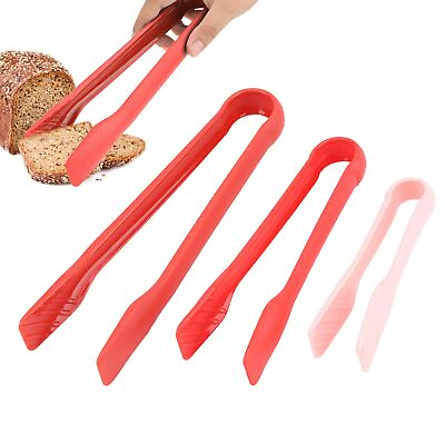 #ad 3 Sizes Bread Tongs Plastic Food Salad Serving Tongs for Kitchen Cooking BBQ ... $17.26