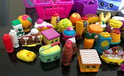 #ad #ad Shopkins Huge 46 Piece Lot Food Kitchen Grocery Shopping Vanity Mirror Basket $19.95