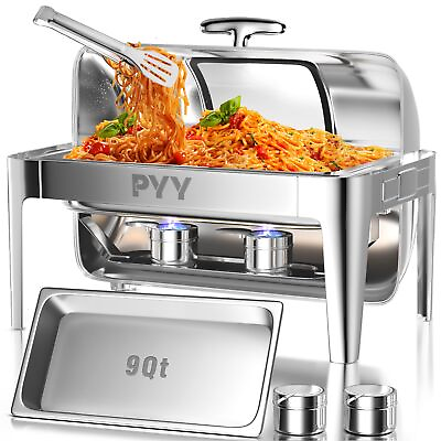 #ad Roll Top Chafing Dish Buffet Set Professional Chaffing Server Set Commercial ... $259.64
