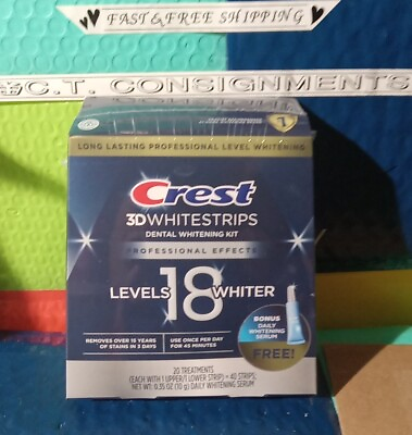 #ad 🆕️❗️🦷Crest 3D Whitestrips LEVELS 18 WHITER PR😁FESSIONAL EFFECTS 🆓️📦 $31.49