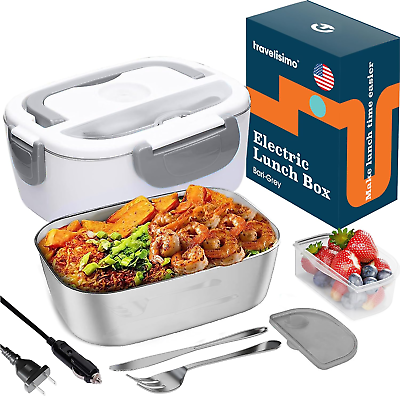 #ad Electric Lunch Box 60W 3 in 1 Ultra Quick Portable Food Warmer 12 24 110V Heat $36.30