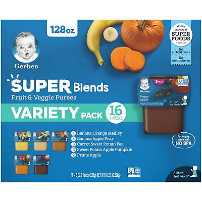 #ad 2nd Foods Natural for Baby WonderFoods Baby Food Variety Pack4 oz Tubs 32Pack $29.38