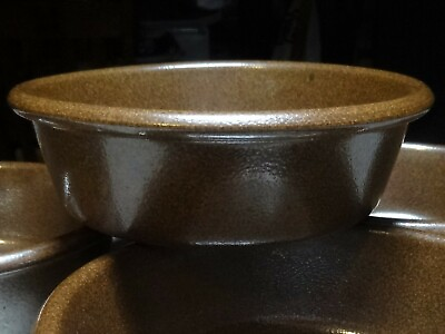 Vintage Eslau Pottery Danmark Denmark Tue Cereal Bowl Brown Textured Glaze $24.00