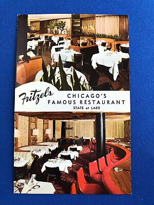 #ad #ad Vintage Postcard..Fritzel’s Chicago’s Famous Restaurant State At Lake.. $0.99