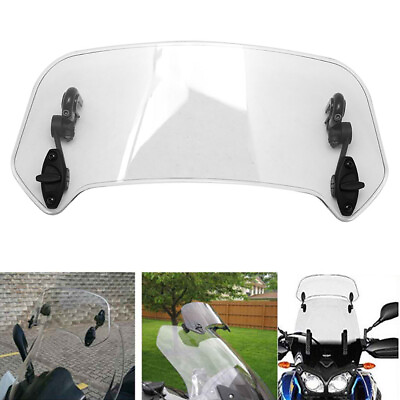Universal Motorcycle Clip On Windshield Extension Spoiler Windscreen For Harley $8.99