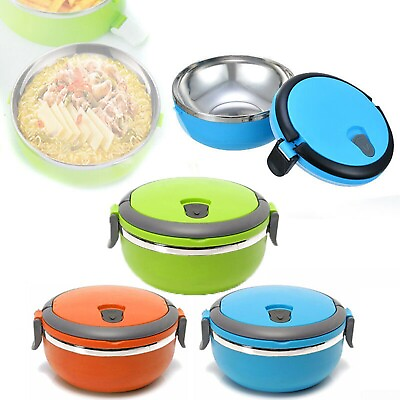 #ad Kids Adult Food Warmer Picnic Lunch Box Insulated Food Container Lunch Case Box $14.88