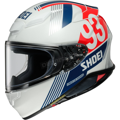 #ad Open Box Shoei Adults RF 1400 Motorcycle Helmet White Red Blue Size Large $423.49