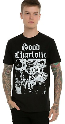 Good Charlotte Mens Youth Authority Riot Black Shirt NWT XS S L $9.99