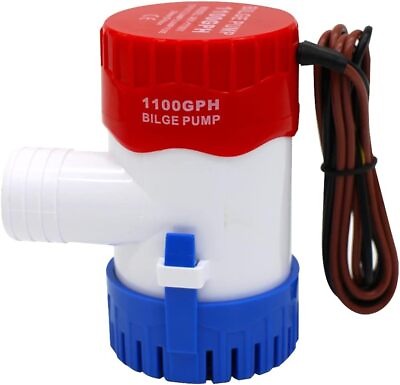 #ad 1100GPH 12V Electric Bilge Pump For Boat Marine Submersible Sump Water Transfer $9.99
