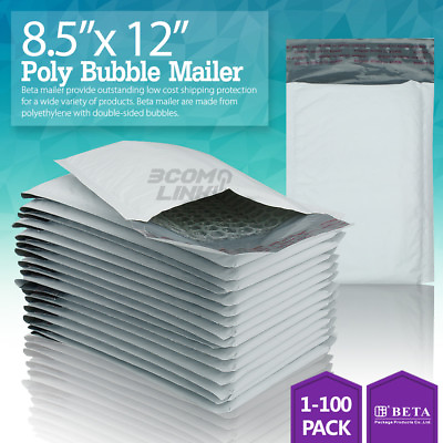 #2 8.5x12 8.5x11 Poly Bubble Mailer Padded Envelope Shipping Bag 2550100 Pcs $6.95