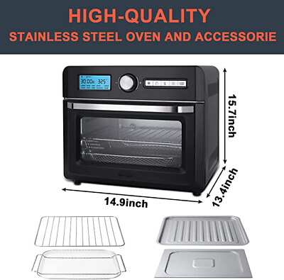 20QT Countertop Convection Toaster Oven Air Fryer Combo Rotisserie Rack Included $74.99