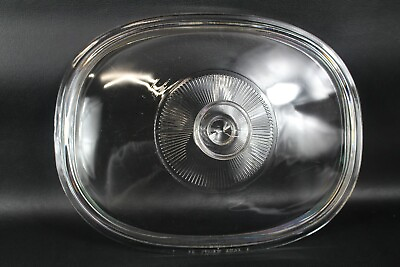 Vintage Pyrex DC1.5C Oval Lid Clear Glass Starburst Corning Ware Original $14.99