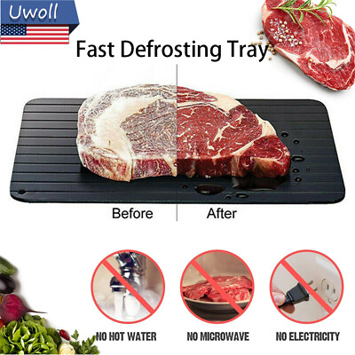 Defrosting Tray Kitchen 9#x27;#x27; Fast Rapid Thawing Board Meat Frozen Food Plate Tool $8.29