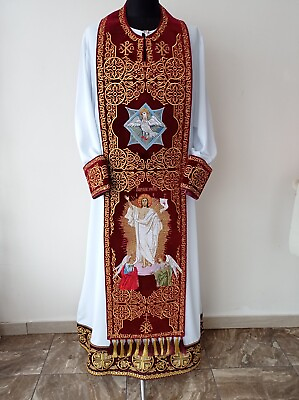 #ad #ad Epitrachelion with full machine Embroidery for priest vestments and bishops $600.00