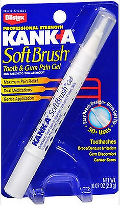 Blistex Kanka Soft Brush Tooth Mouth Pain Gel Professional Strength 0.07 oz ^ $11.79