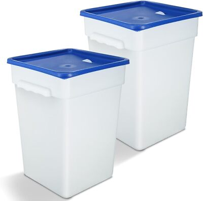 #ad #ad Large Food Storage Containers with Lids Airtight Plastic Brining Bucket White $54.86