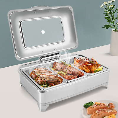Hotel Restaurant Catering Stainless Steel Food Warmer Chafing Dish Buffet Set $171.02