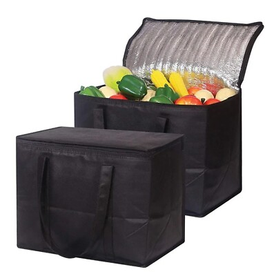 #ad Portable Thermal Insulated Reusable Grocery Bags X Large Commercial Food Warmer $13.59