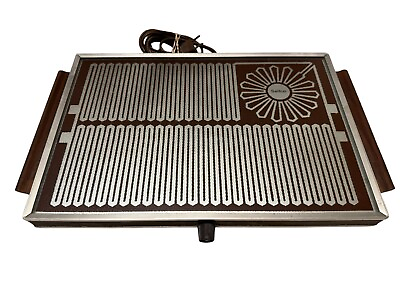 #ad Vintage Salton Hotray Electric Warming Glass Tray Hot Plate Good Warmer USA Made $28.00