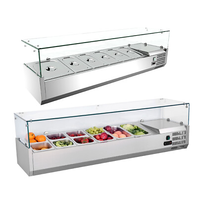 Commercial 63#x27;#x27; Countertop Refrigerated Condiment Salad Sandwich Prep Station $1990.00