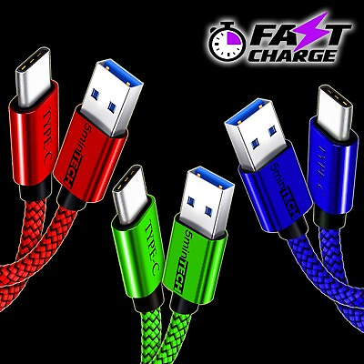 3 PACK ⚡Fast Charger⚡ USB C to USB A Cable Male Cord Charging Type C Cable $12.92