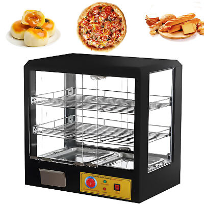 #ad 110V Commercial Food Black Square 3 Tier Electric Heat Preservation Cabinet $260.42