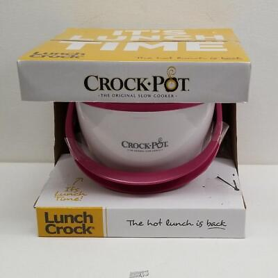 Travel Crock Pot Food Warmer Heat Hot Lunch Portable PINK White Electric Carrier $27.99