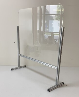 Freestanding Sneeze Guard Desk Divider 27quot;H 25quot;L Clear Acrylic Barrier Screen $99.00